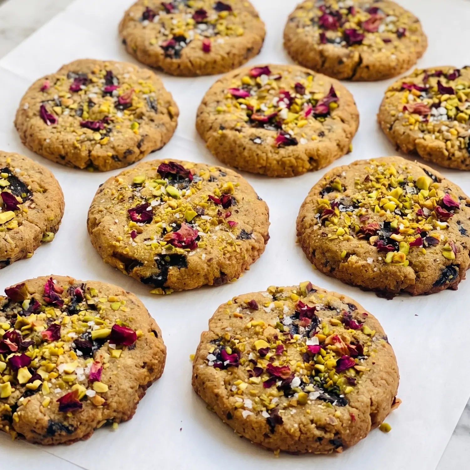 Keto Pistachio Rose Cookies