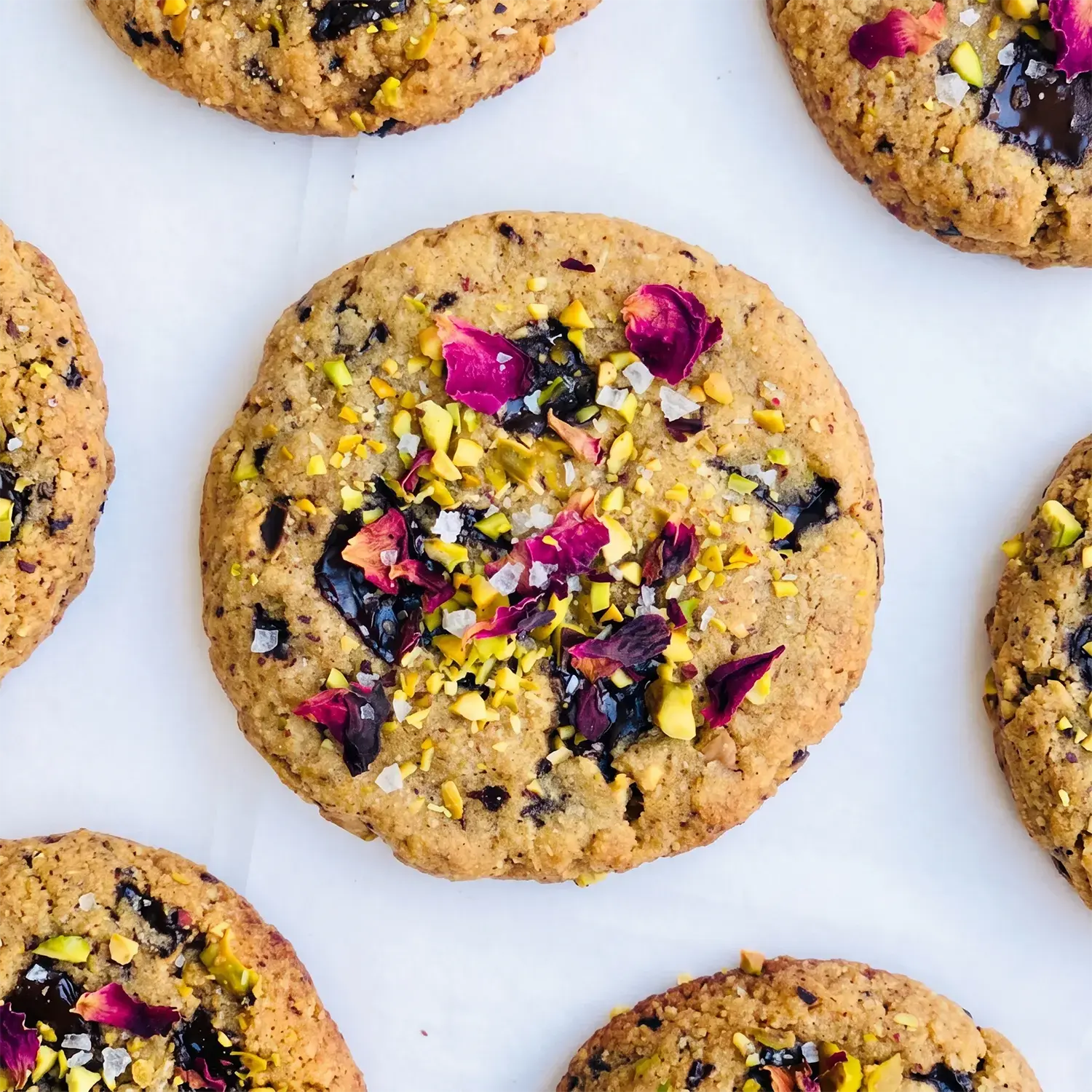 Keto Pistachio Rose Cookies