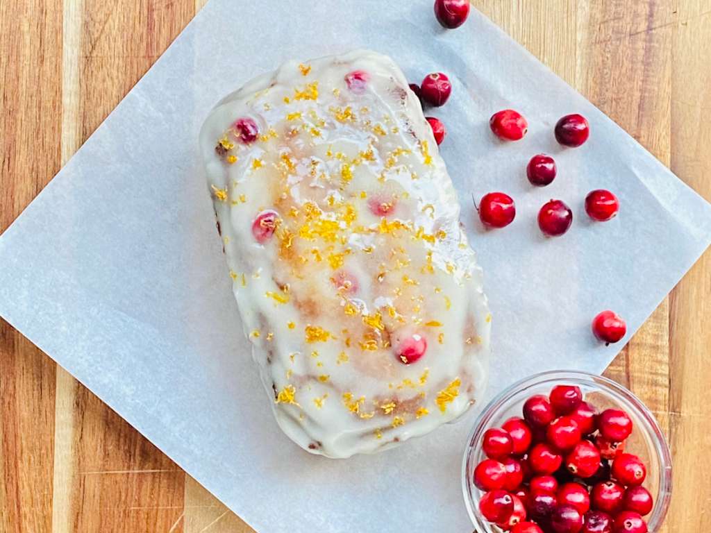 Mini Keto Orange Cranberry Pound Cake